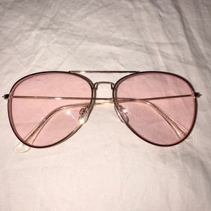 H&M Pink Lens Gold Rim Aviators